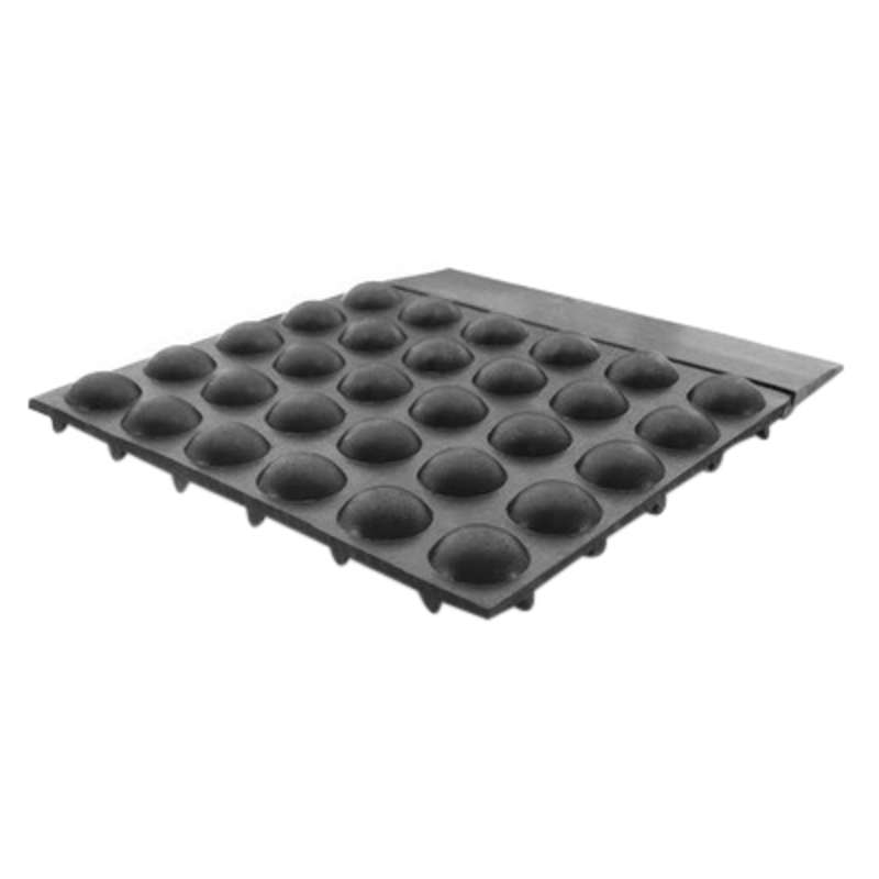 Conductive Soft Rubber Foot Mat with Ground, Black, 3' x 4.5' x 1/2"